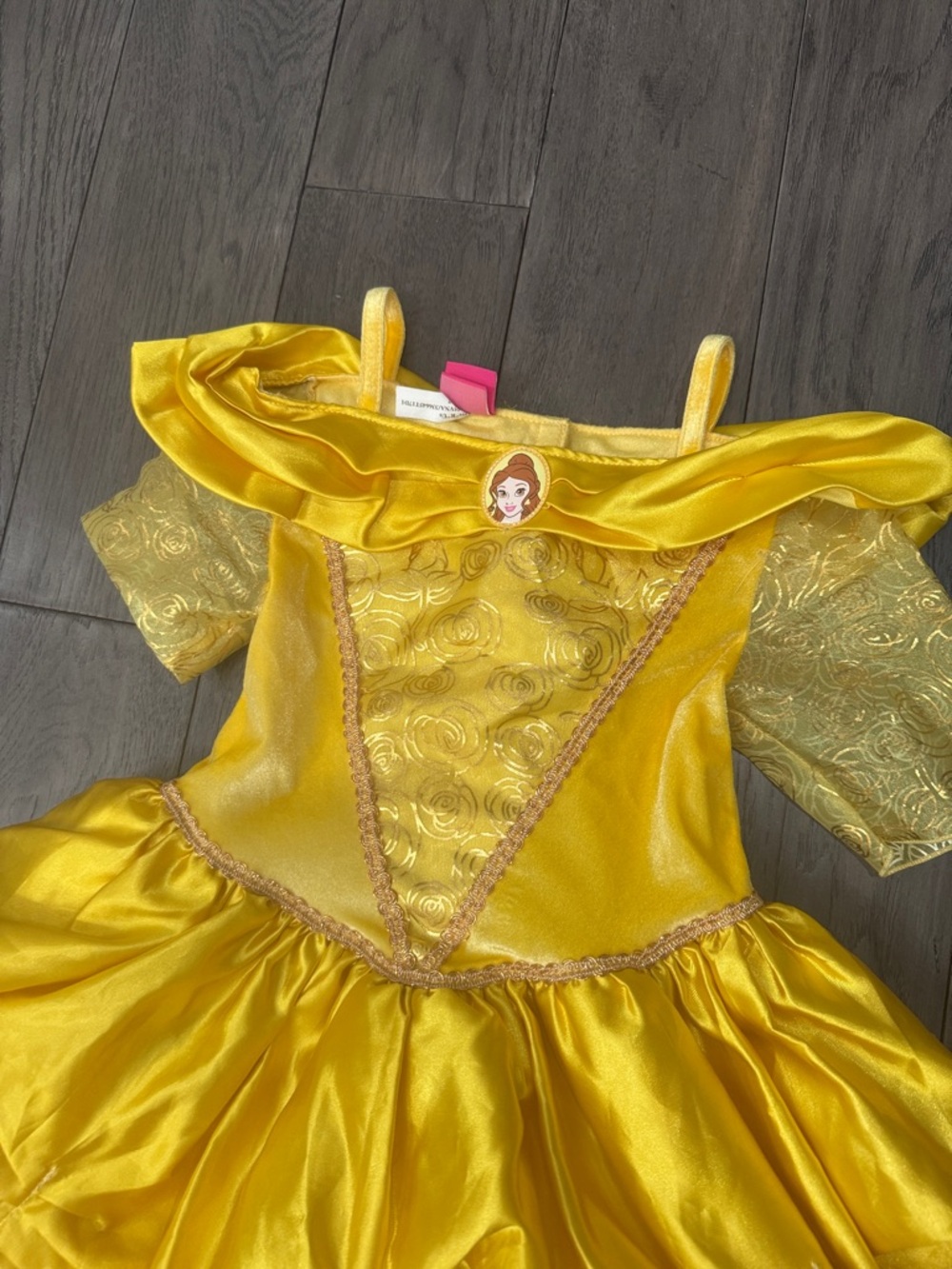 Yellow goldish Disney Princess belle Ball Gown Kids Costume pretend play - Picture 3 of 6